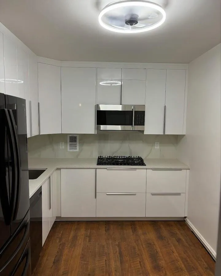 Renovated kitchen with quartz countertops in Decatur